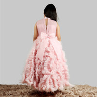 Thumbnail for Pink Cow Fashions Old Rose Gown With Frill Ghera - Distacart