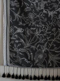 Thumbnail for Suta Black Floral Pure Cotton Saree - Distacart