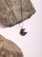 Thumbnail for Women's Silver-Toned Purple Silver-Plated Handcrafted Chain - Ruby Raang - Distacart