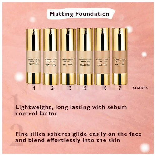 Lambre Classic Make-Up Matting Foundation (01 Natural Shade) - Distacart