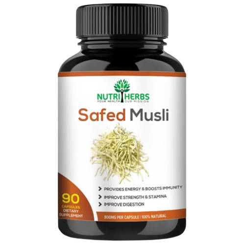 Nutriherbs Safed Musli Capsules - Distacart