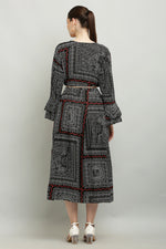 Thumbnail for PAVONINE Black Color White Printed Kurta For Women - Distacart