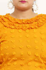 Thumbnail for PAVONINE Buta-Design Mustard Dress For Girls & Women - Distacart