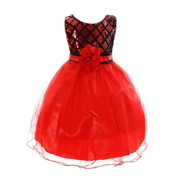 Asmaani Baby Girl's Black & Red Colour Satin A-Line Maxi Full Length Dress (AS-DRESS_22082) - Distacart