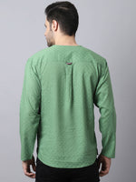 Thumbnail for Even Apparels Green Pure Cotton Round Neck Slit Men's Kurta - Distacart