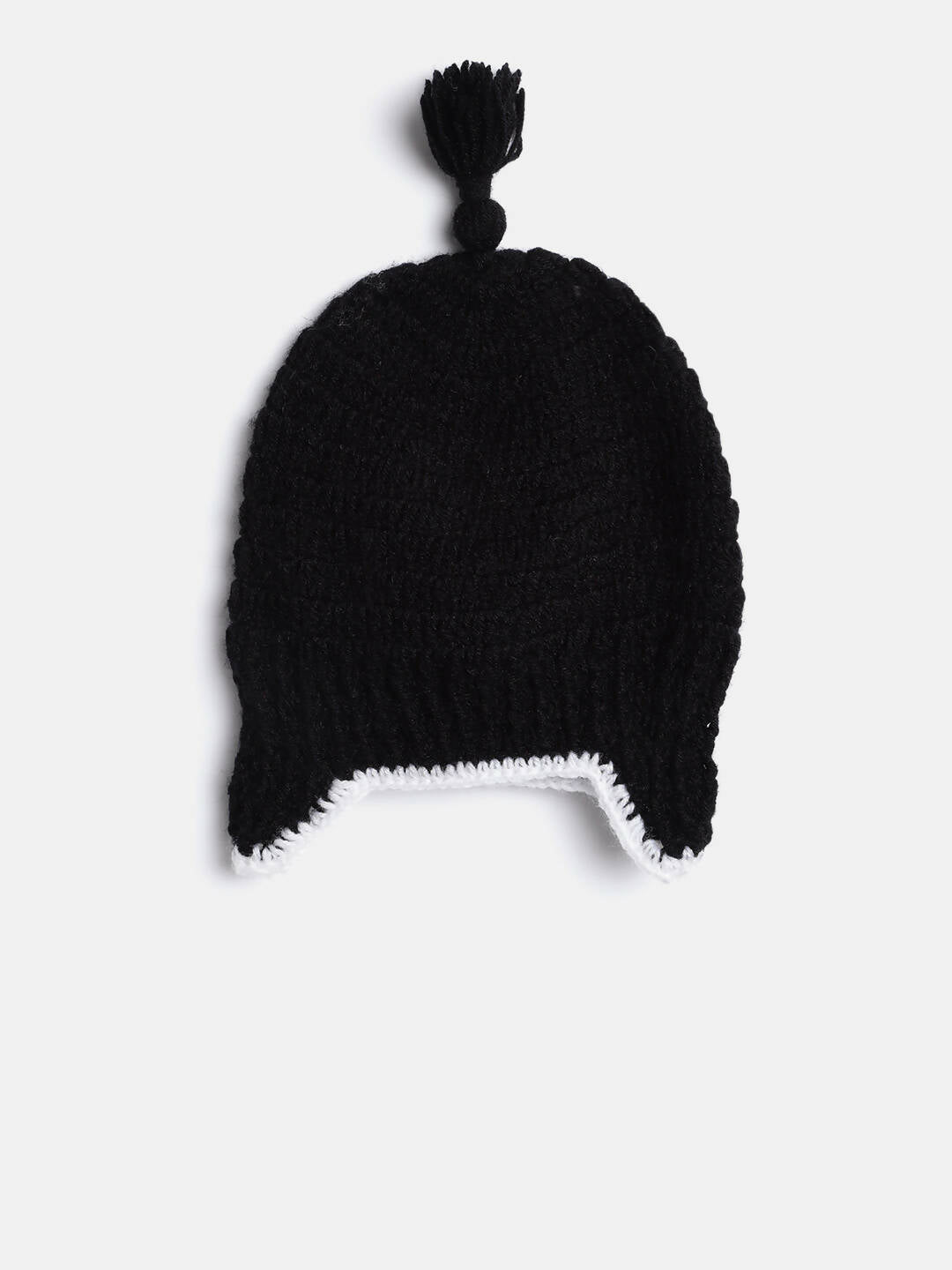 Chutput Kids Woollen Hand Knitted Googly Eyes Detail Cap - Black - Distacart