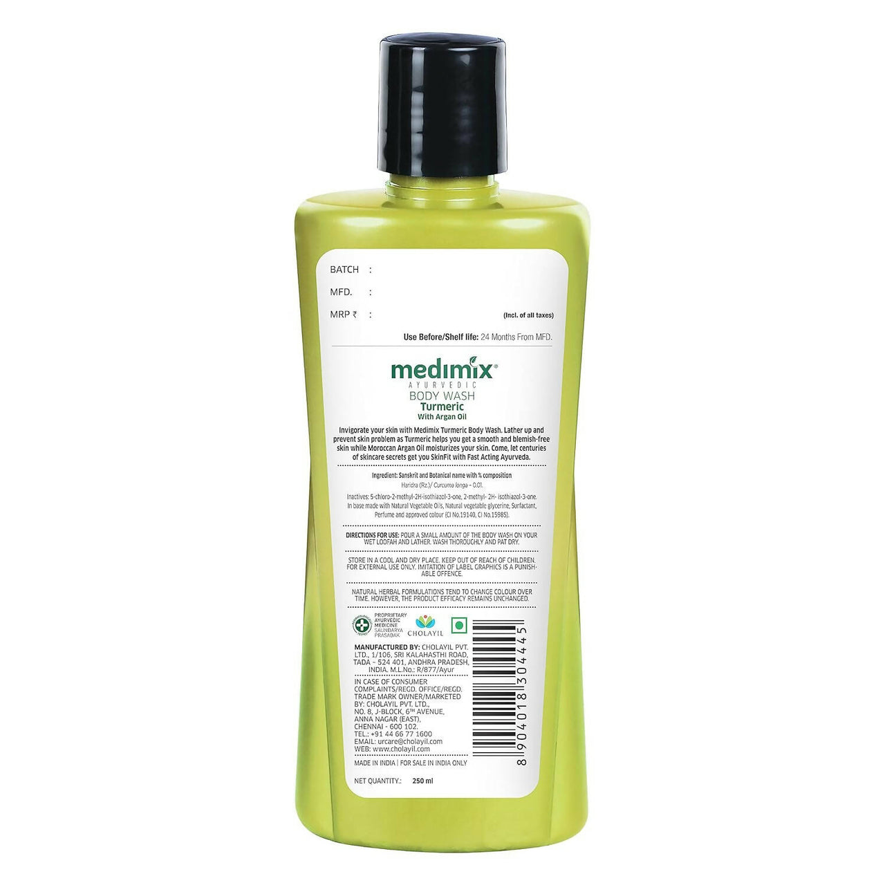 Medimix Ayurvedic Turmeric Body Wash with Argan Oil - Distacart