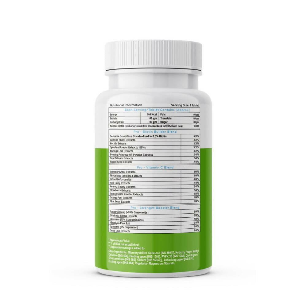 SkinLuv Plant Based Vegan Biotin 10000mcg Sugar Free Veg Tablet - Distacart