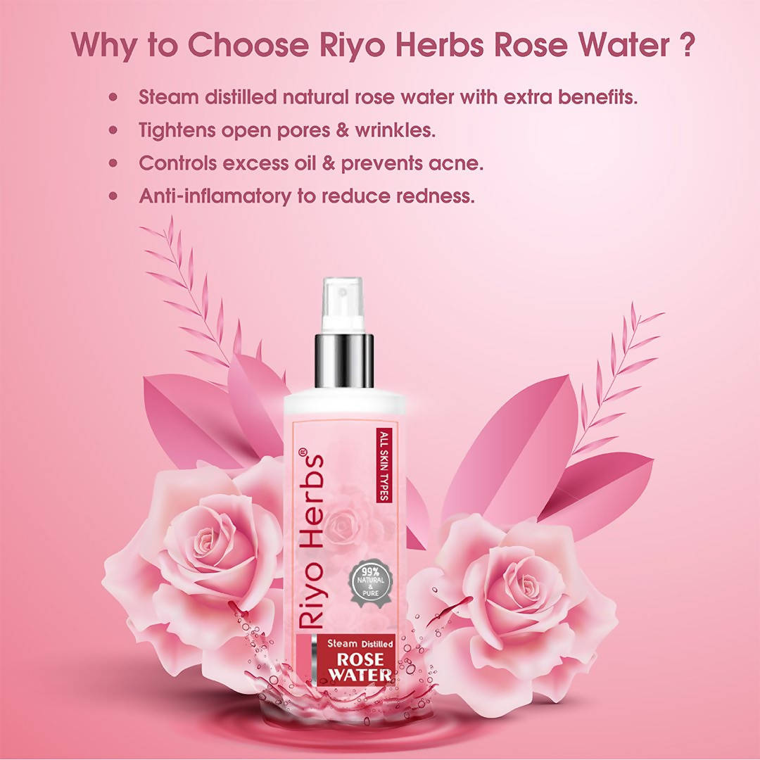 Riyo Herbs Steam Distilled Rose Water