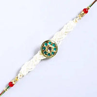 Thumbnail for Traditional Kundan Rakhi And Black Men's Wallet