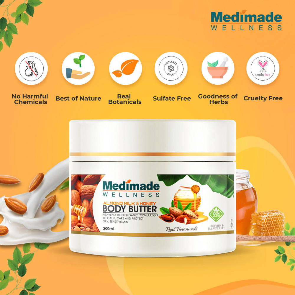 Medimade Wellness Almond Milk & Honey Body Butter - Distacart