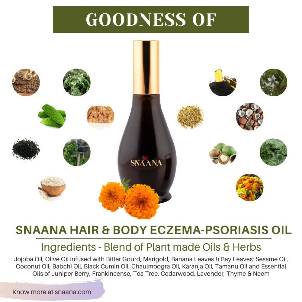 SNAANA Eczema Psoriasis Hair & Body Oil - Distacart