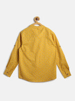Thumbnail for Manet Ethnic Full Sleeves Candy Printed Shirt - Yellow - Distacart