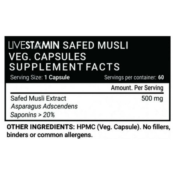 Livestamin Safed Musli Capsules - Distacart