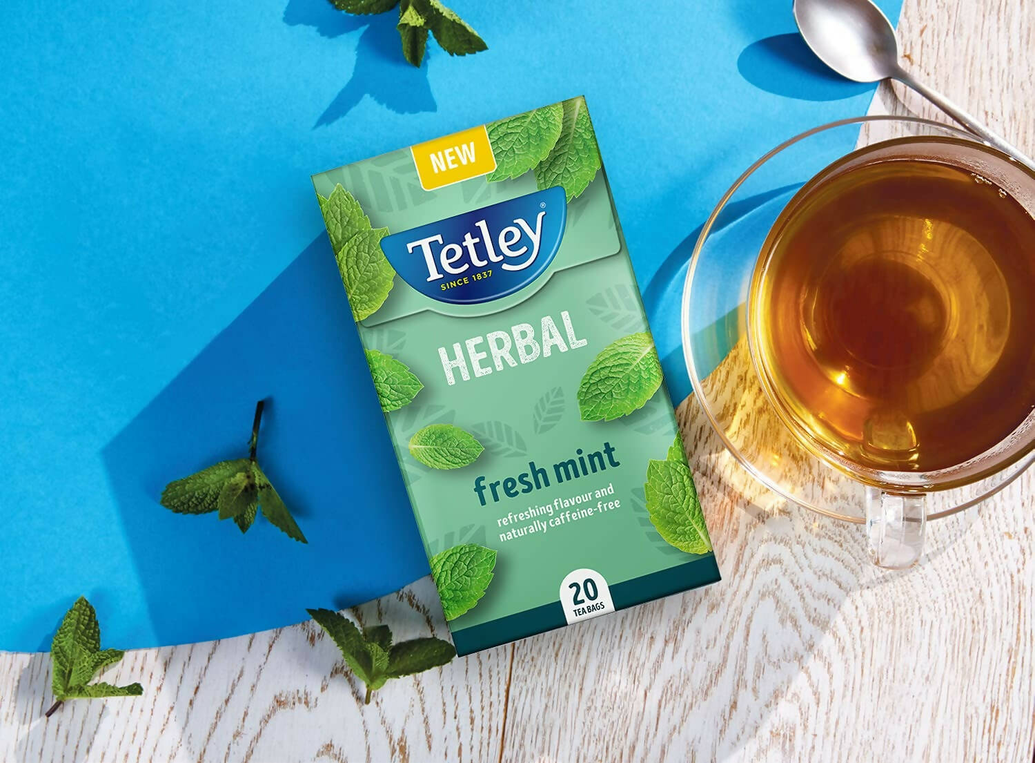 Tetley Herbal Fresh Mint Tea Bags - Distacart