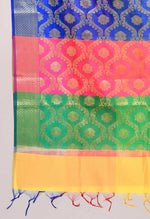 Thumbnail for Mominos Fashion Moeza Banarsi Silk Floral Woven Design Multi Dupatta For Women - Distacart