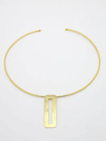Thumbnail for NVR Women Gold-Plated Circular Choker Necklace - Distacart