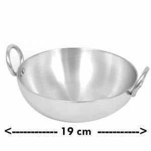 Stainless Aluminium Kadhai - 19 cm width - Distacart