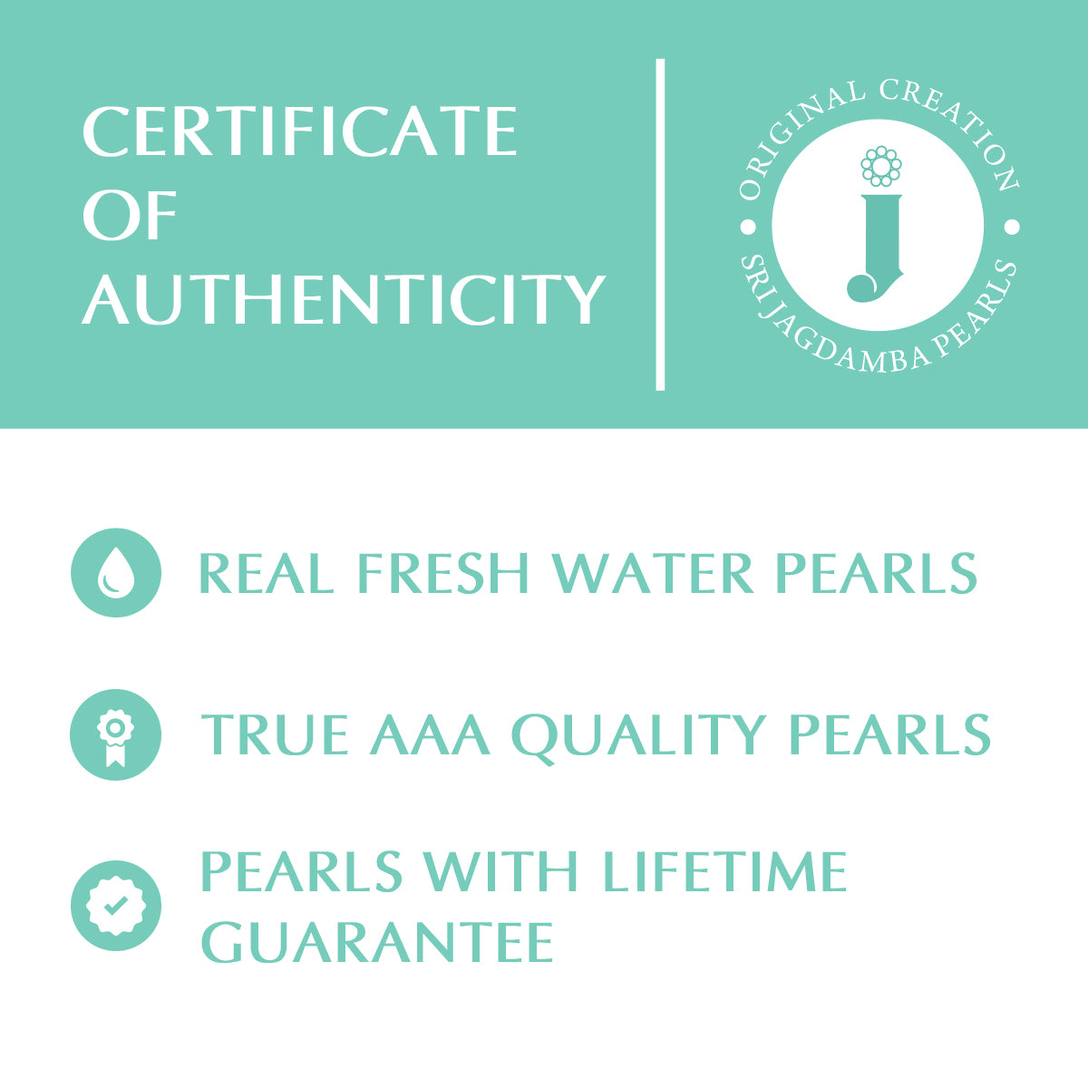 J Pearls 3 Lines Oval Pearl Necklace - Real Pearl Jewelry - Distacart