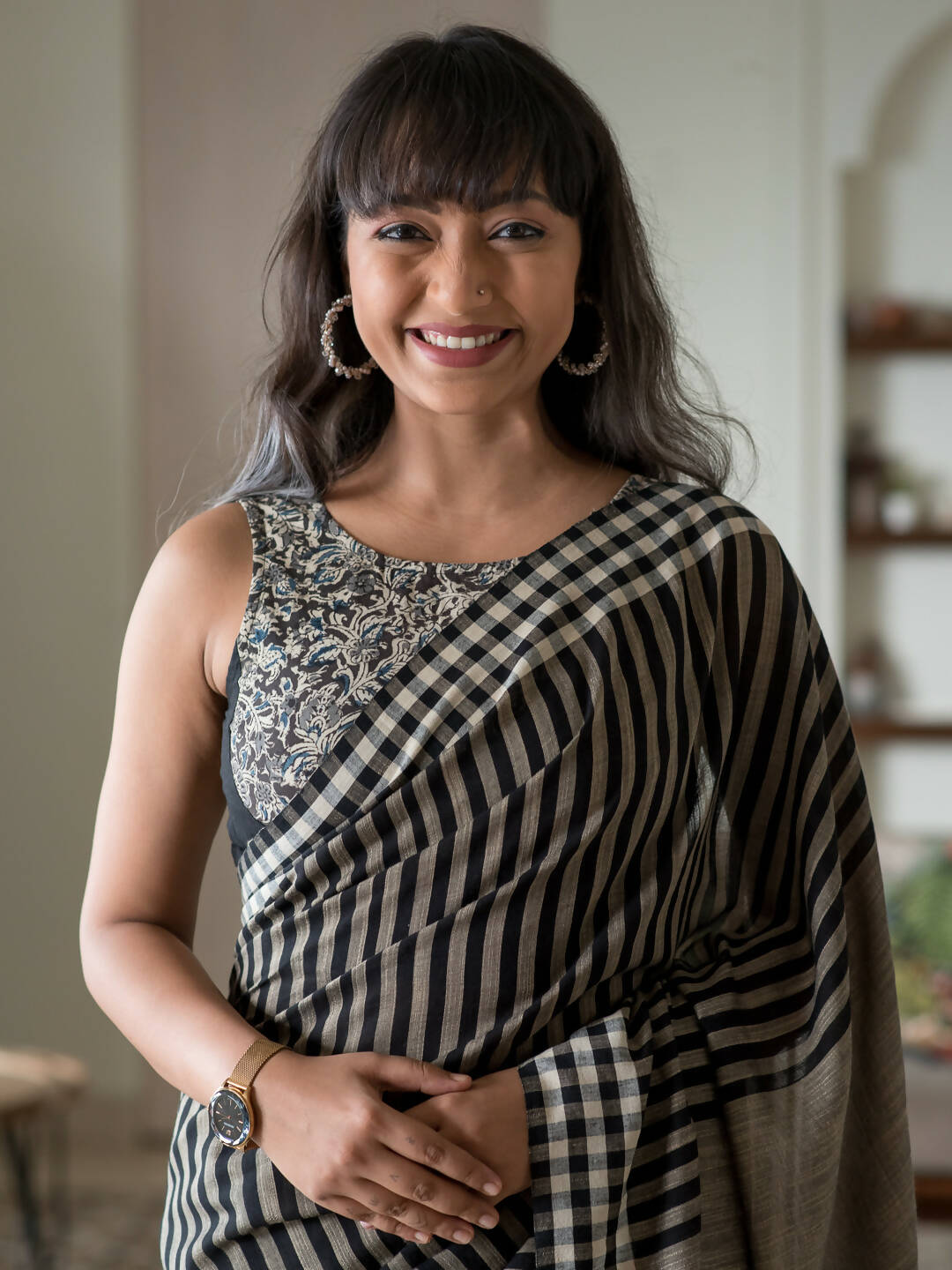 Suta Grey Woven Design Pure Cotton Saree - Distacart