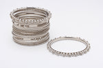 Thumbnail for Rhodium-Plated Alloy Silver Trendy Stylish Bangle Set - The Pari - Distacart