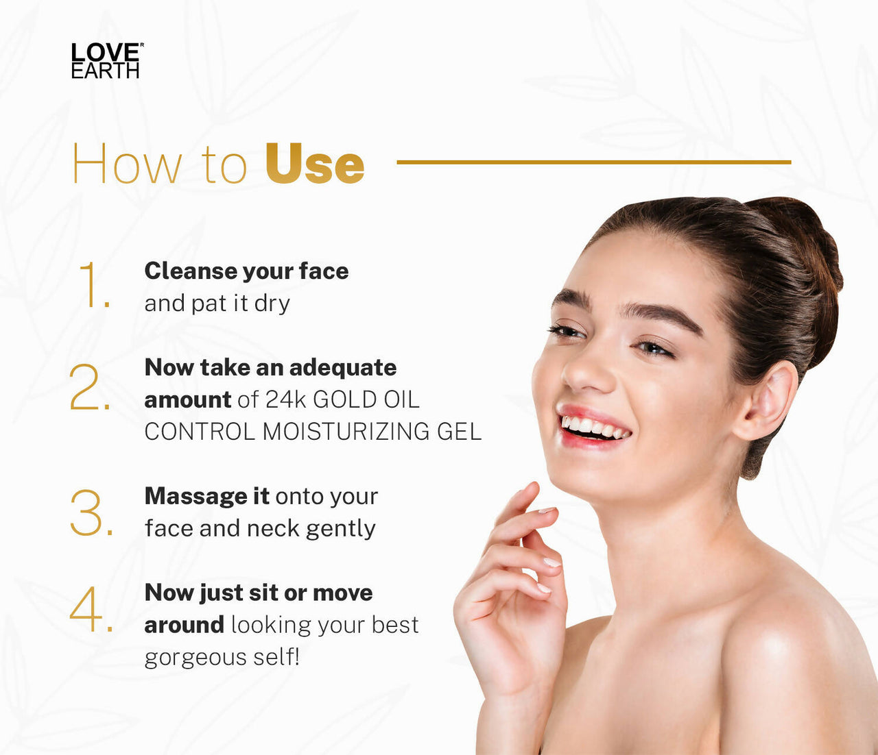 Love Earth 24K Gold Oil Control Moisturizing Gel - Distacart