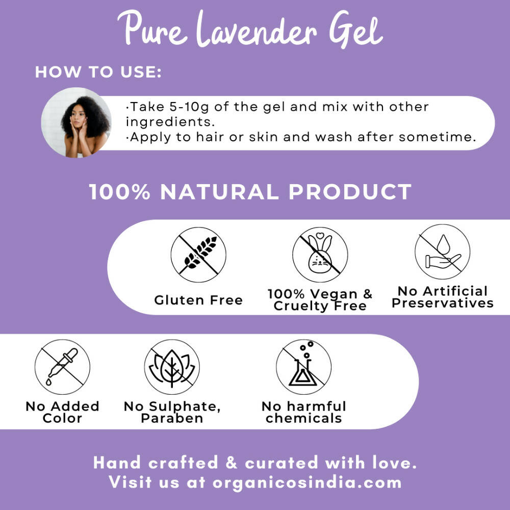 Organicos Pure Lavender Face Gel - Distacart