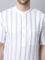 Thumbnail for Even Apparels Beige Pure Cotton Kurta With Band Collar - Distacart