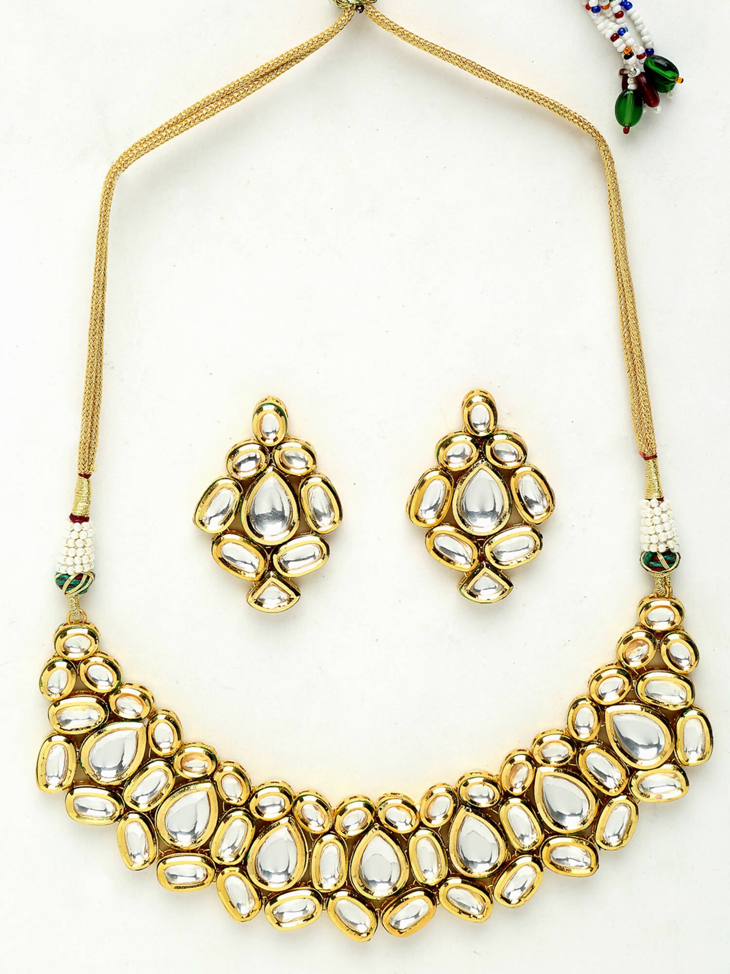 Kundan Choker With Earrings - Ruby Raang - Distacart