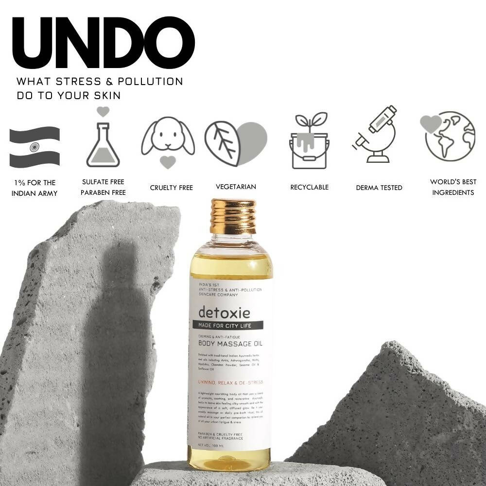 Detoxie Calming & Anti-Fatigue Body Massage Oil - Distacart