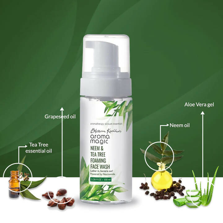 Blossom Kochhar Aroma Magic Neem & Tea Tree Foaming Face Wash - Distacart