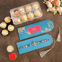 Thumbnail for Meenakari Charm Rakhi & Ferrero Rocher Printed Box - Distacart