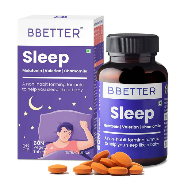 BBETTER Sleep Tablets Melatonin, Valerian, Chamomile - Distacart