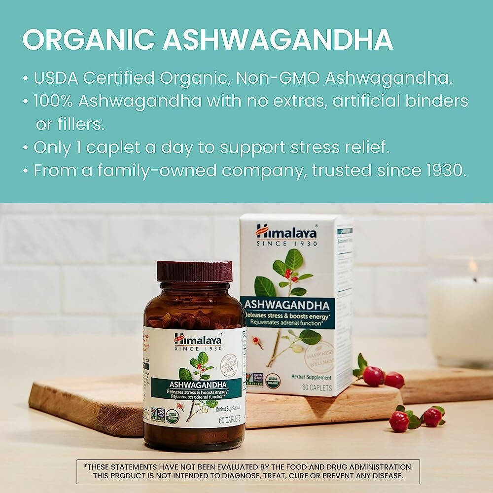 Himalaya Organic Ashwagandha Caplets - Distacart