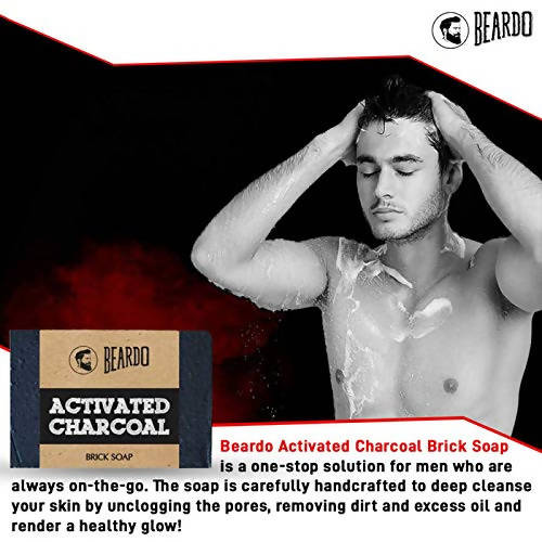 Beardo Activated Charcoal Brick Soap - Distacart