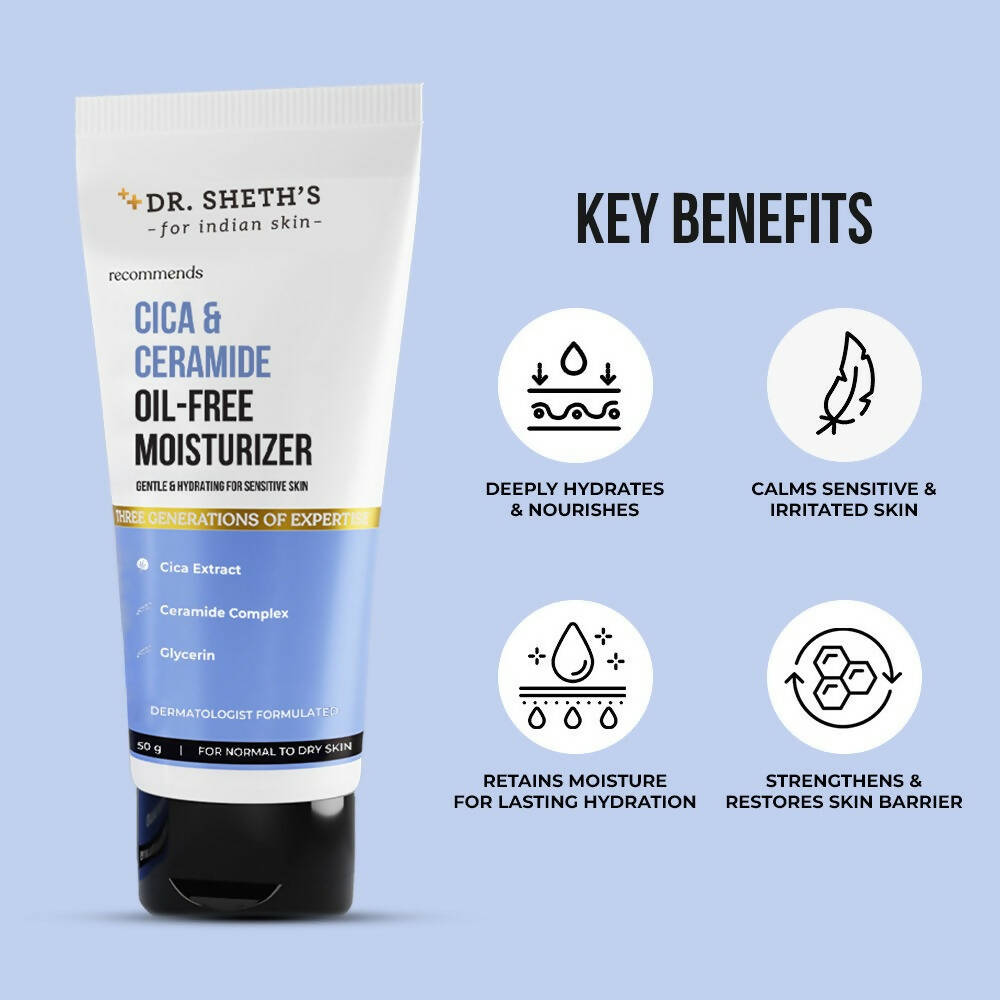 Dr. Sheth's Cica & Ceramide Oil-Free Moisturizer - Distacart