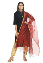 Thumbnail for Mominos Fashion Maroon Banarsi Piping Dupatta