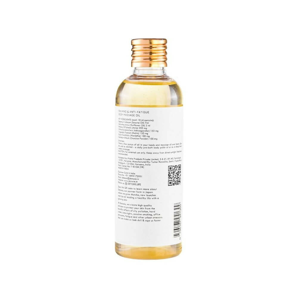 Detoxie Calming & Anti-Fatigue Body Massage Oil - Distacart