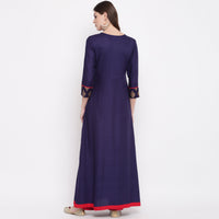 Thumbnail for NOZ2TOZ Women's Blue Color Rayon A-Line Kurta Only - Distacart