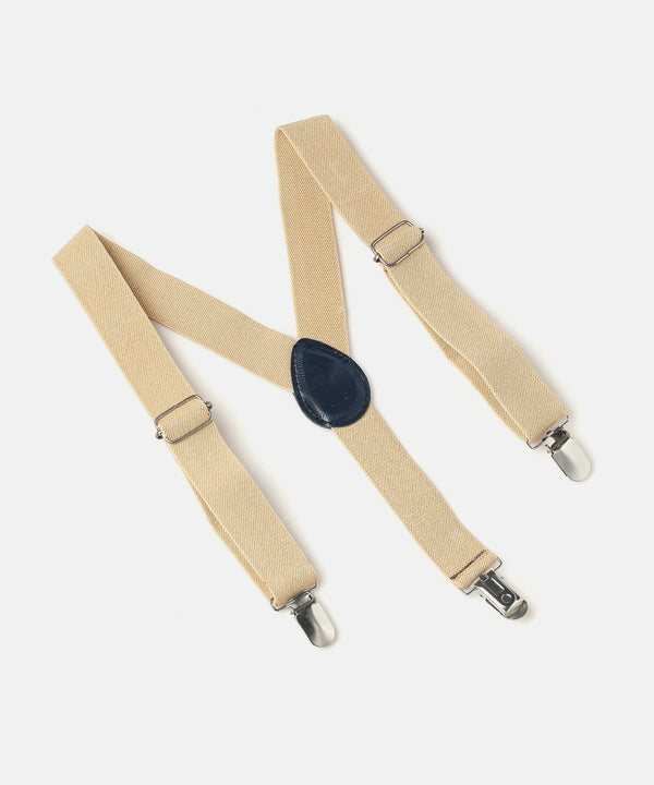 Manet Boys Solid Suspenders - Cream - Distacart