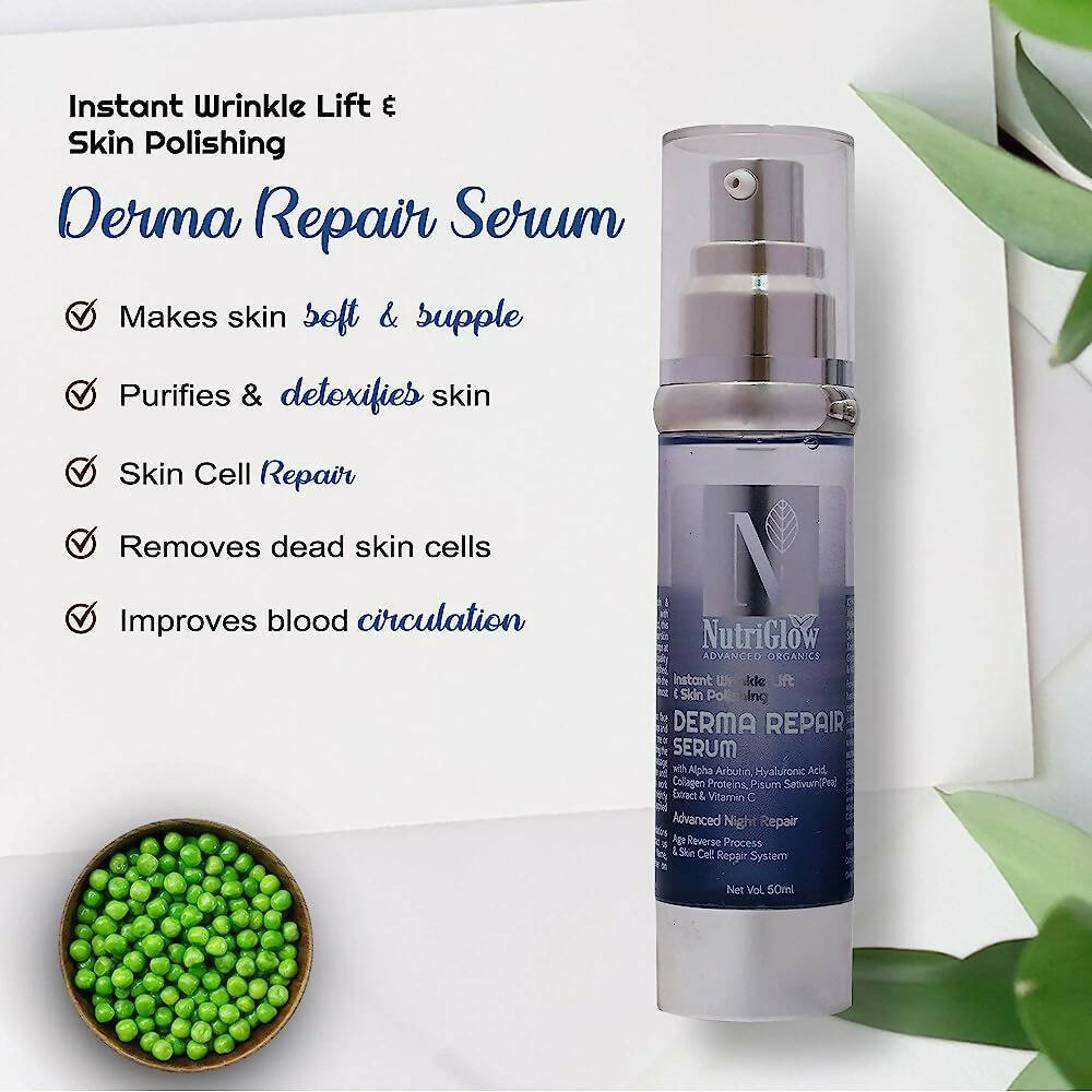NutriGlow Advanced Organics Instant Wrinkle Lift & Skin Polishing Derma Repair Face Serum - Distacart