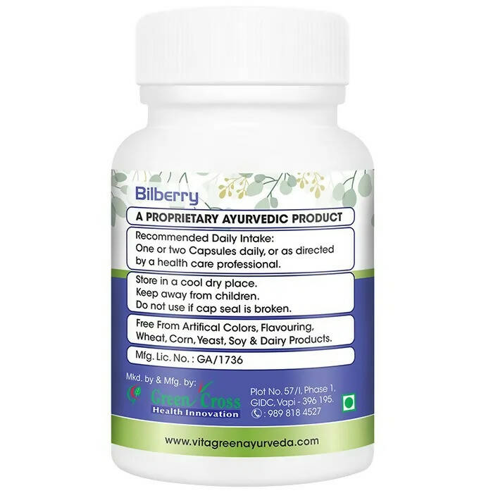 Vitagreen Bilberry Capsules - Distacart