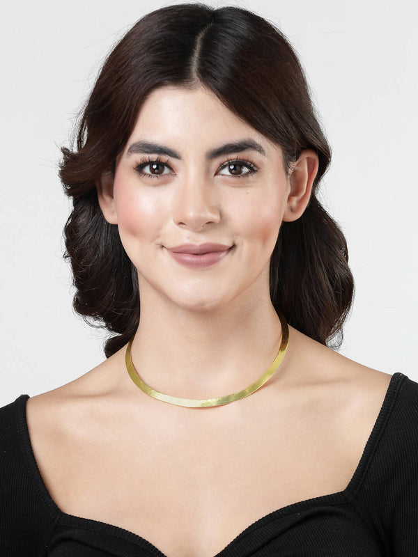 NVR Women Gold Plated Choker Necklace - Distacart