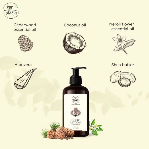 Shat Pratishat Moisturizing Body Lotion - Cedarwood Oil - Distacart