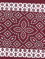 Thumbnail for Vamika Printed Cotton White & Red Bedsheet With Pillow Covers (LEOC_CHUN_MR) - Distacart