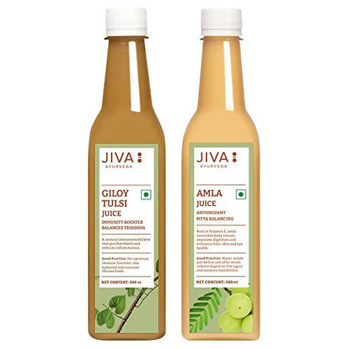 Jiva Ayurveda Giloy Tulsi & Amla Juice Combo - Distacart