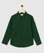 Thumbnail for Manet Boys Full Sleeves Solid Shirt - Green - Distacart