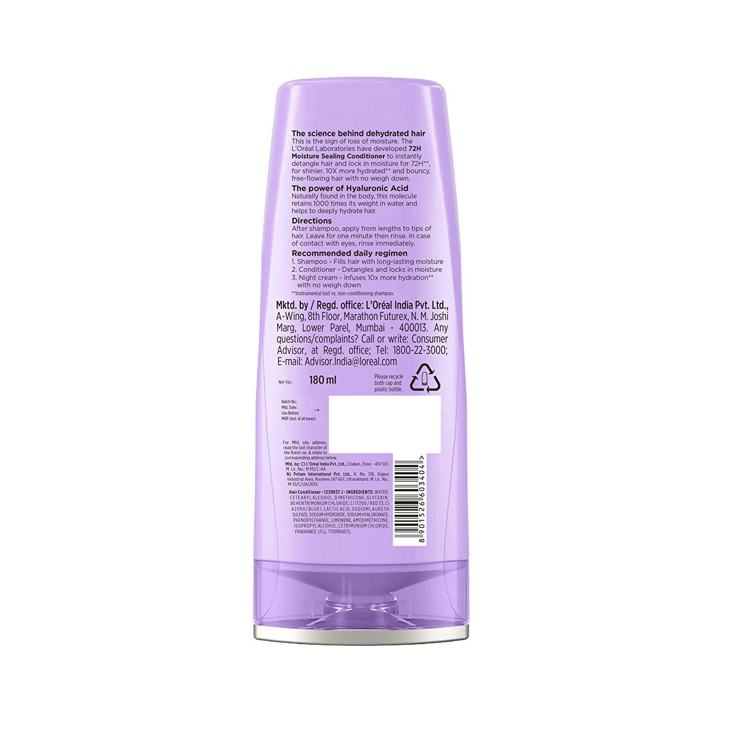 L'Oreal Paris 72H Moisture Sealing Conditioner - Distacart