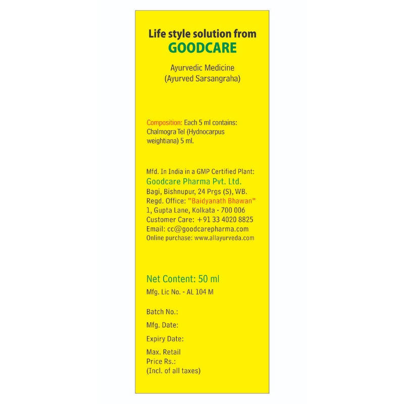 Baidyanath Goodcare Tuvrak (Chalmogra) Tel 50 ml