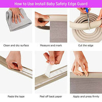 Thumbnail for Safe-O-Kid Edge Guard, Baby Proofing Edge 5 Mtr Furniture Edge Bumper Guard, Safety From Head Injury, Edge Guard For Baby/ Toddlers, White - Distacart
